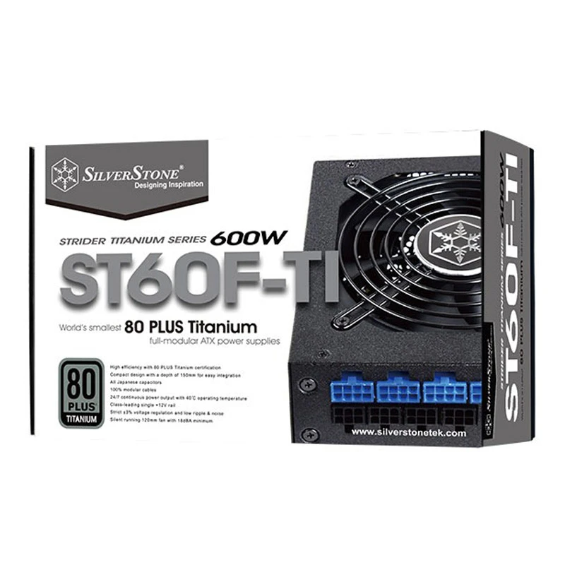 پاور ماژولار 600 وات سیلوراستون SilverStone Strider SST-ST60F-TI Titanium
