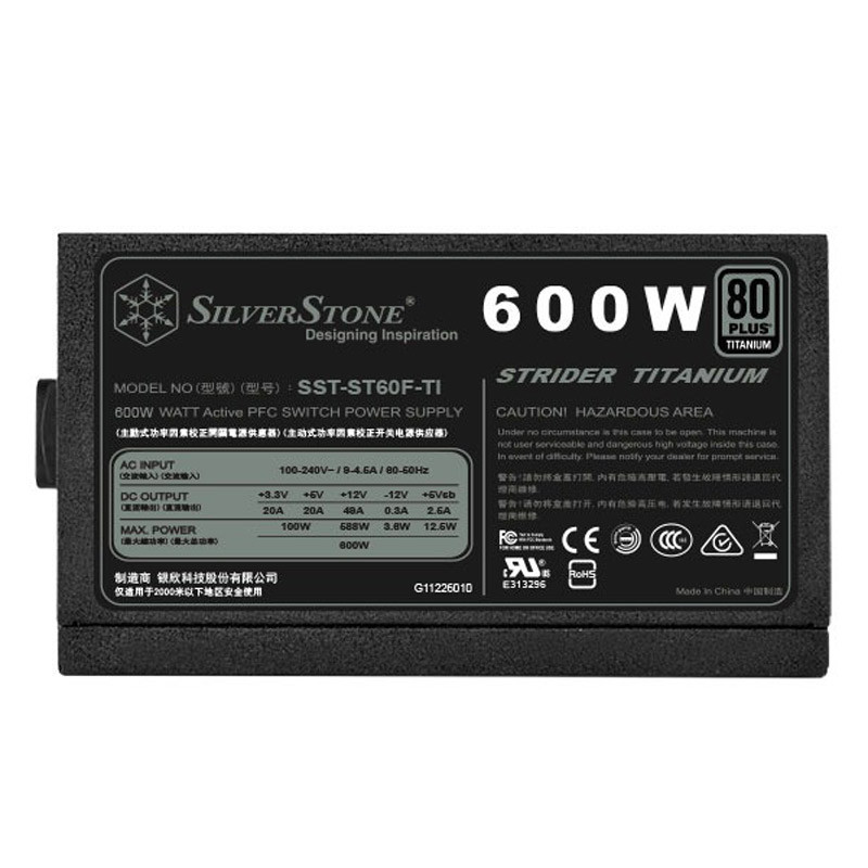 پاور ماژولار سیلوراستون SilverStone Strider SST-ST60F-TI Titanium 600W