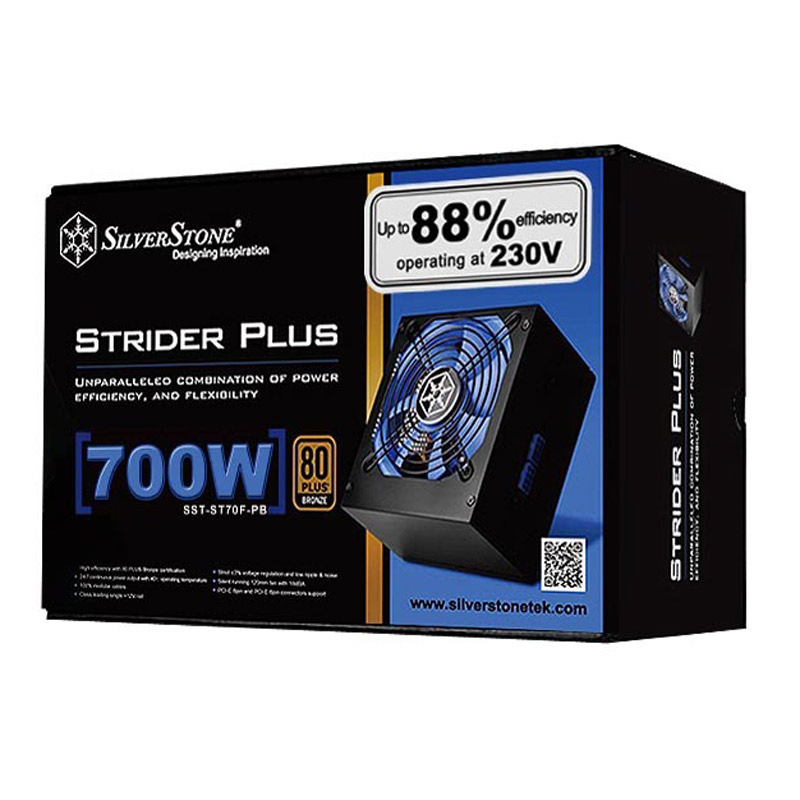 پاور ماژولار 700 وات سیلوراستون SilverStone Strider Plus SST-ST70F-PB Bronze