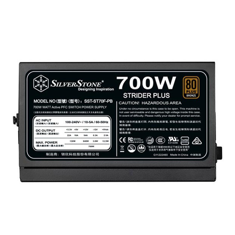 پاور ماژولار 700 وات سیلوراستون SilverStone Strider Plus SST-ST70F-PB Bronze