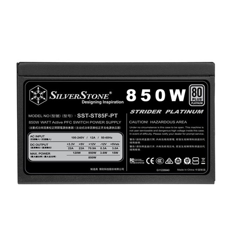 پاور ماژولار 850 وات سیلوراستون SilverStone Strider SST-ST85F-PT Platinum
