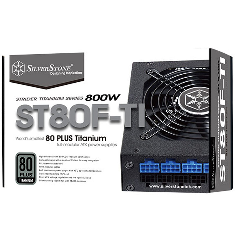 پاور ماژولار سیلوراستون SilverStone Strider SST-ST80F-TI Titanium 800W