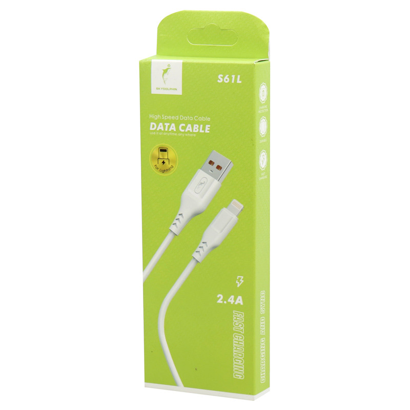 کابل آیفونی فست شارژ Sky Dolphin S61L 2.4A 1m
