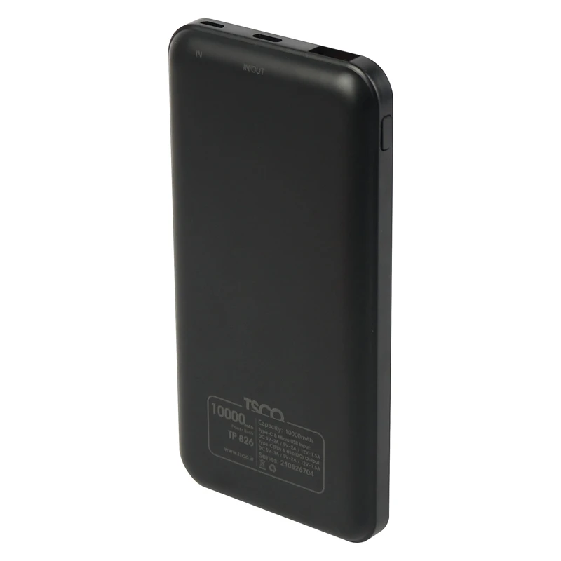 پاوربانک فست شارژ 10000 تسکو TSCO TP 826 QC3 PD 18W