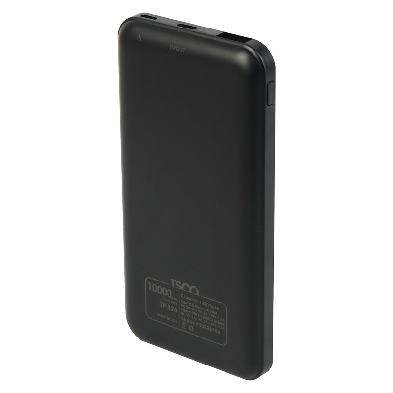 پاوربانک فست شارژ 10000 تسکو TSCO TP 826 QC3 PD 18W