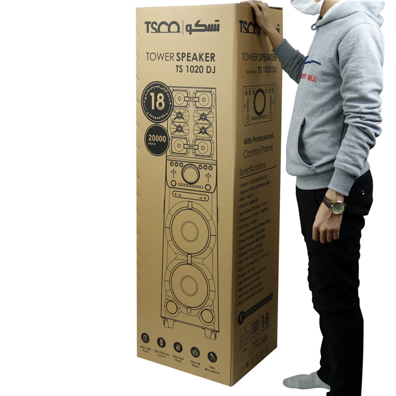 اسپیکر چمدانی بلوتوثی فلش خور TSCO TS 1020DJ + میکروفون