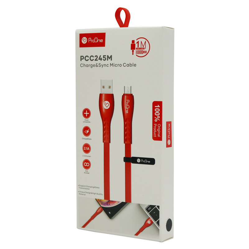 کابل میکرو یو اس بی ProOne PCC245M 2.1A 1m