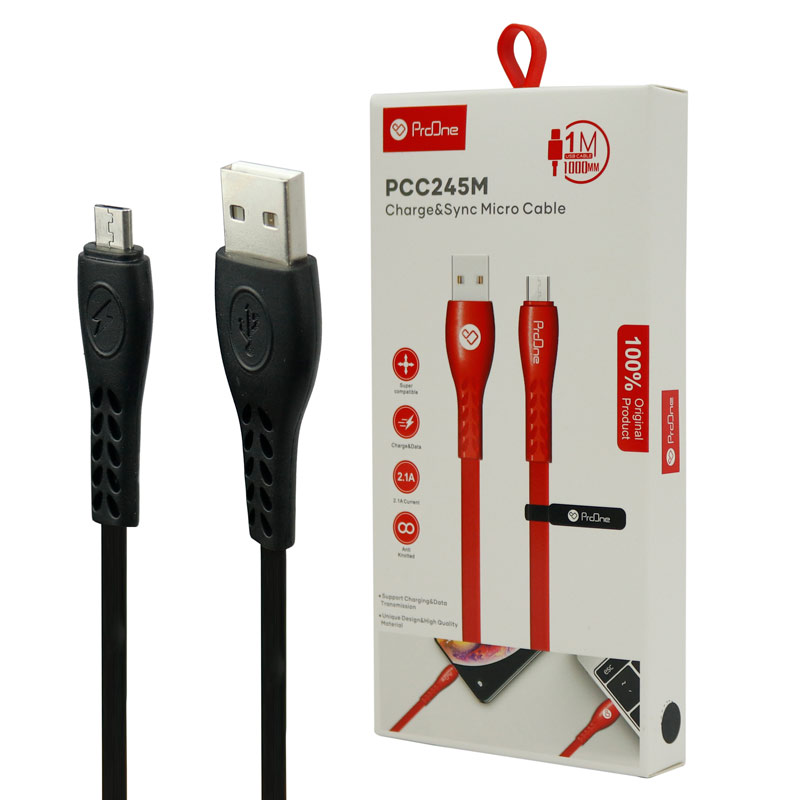 کابل میکرو یو اس بی ProOne PCC245M 2.1A 1m