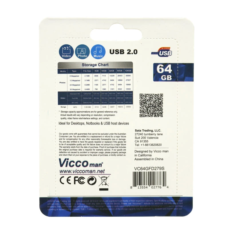 فلش 64 گیگ ویکومن ViccoMan VC279