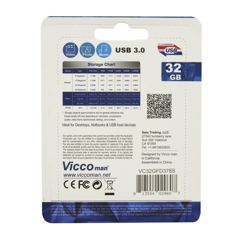 فلش 32 گیگ ویکومن ViccoMan VC378 USB 3.0