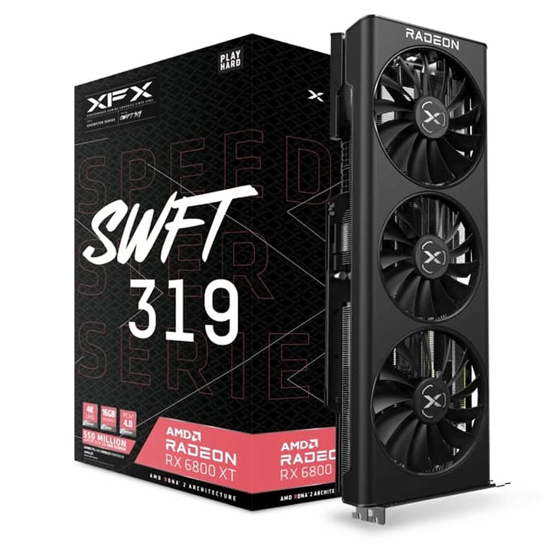 کارت گرافیک XFX Speedster SWFT 319 Radeon RX6800 XT O16G GDDR6 256Bit