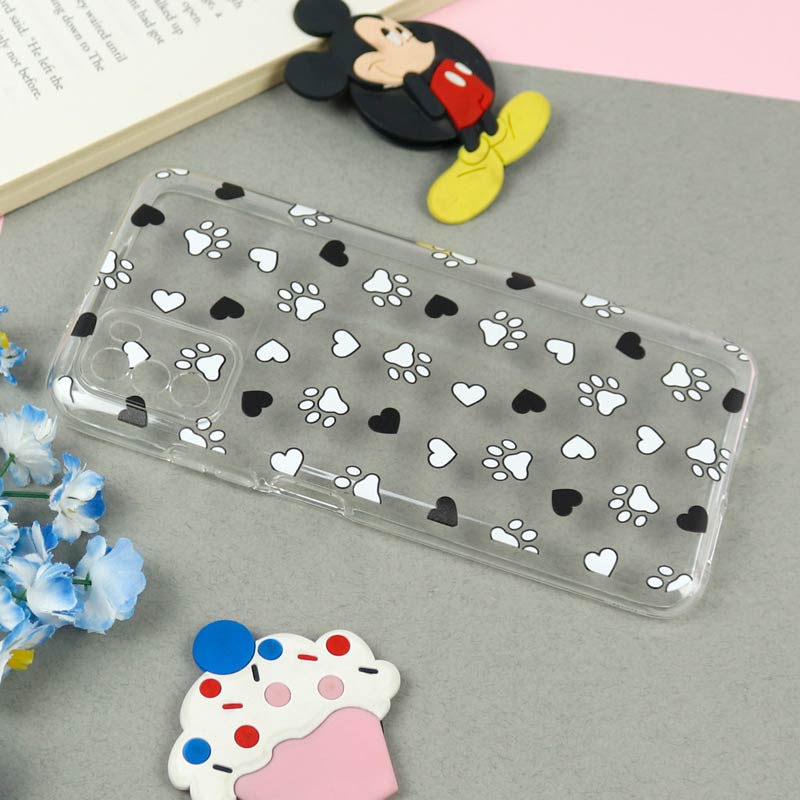 قاب ژله ای شفاف طرحدار ردپا Xiaomi Poco M3