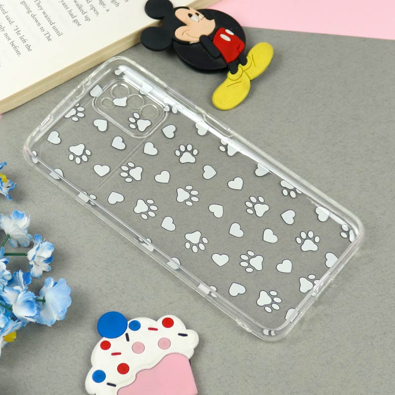 قاب ژله ای شفاف طرحدار ردپا Xiaomi Poco M3