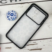 قاب طرحدار محافظ لنزدار کشویی + پاپ سوکت طرح چشم و نظر شیائومی Redmi 9 سری B