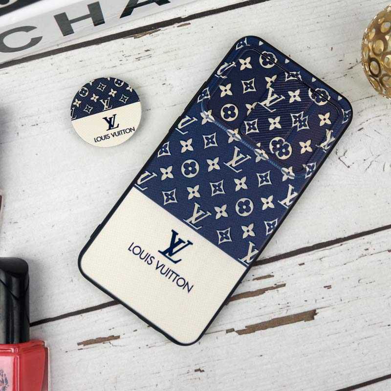 قاب طرحدار محافظ لنزدار کشویی + پاپ سوکت طرح LV شیائومی Redmi 9 سری B