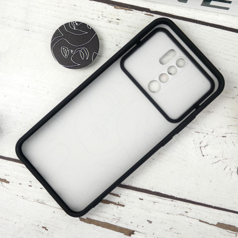 قاب طرحدار محافظ لنزدار کشویی + پاپ سوکت طرح چهره شیائومی Redmi 9 سری B