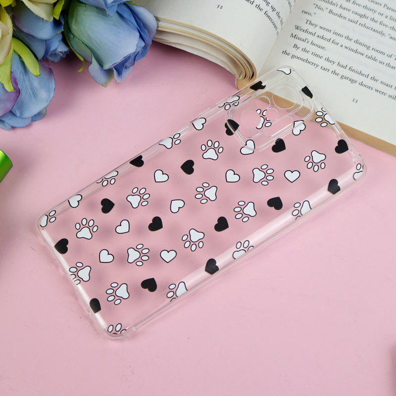 قاب ژله ای شفاف طرحدار ردپا Xiaomi Redmi Note 10 Pro