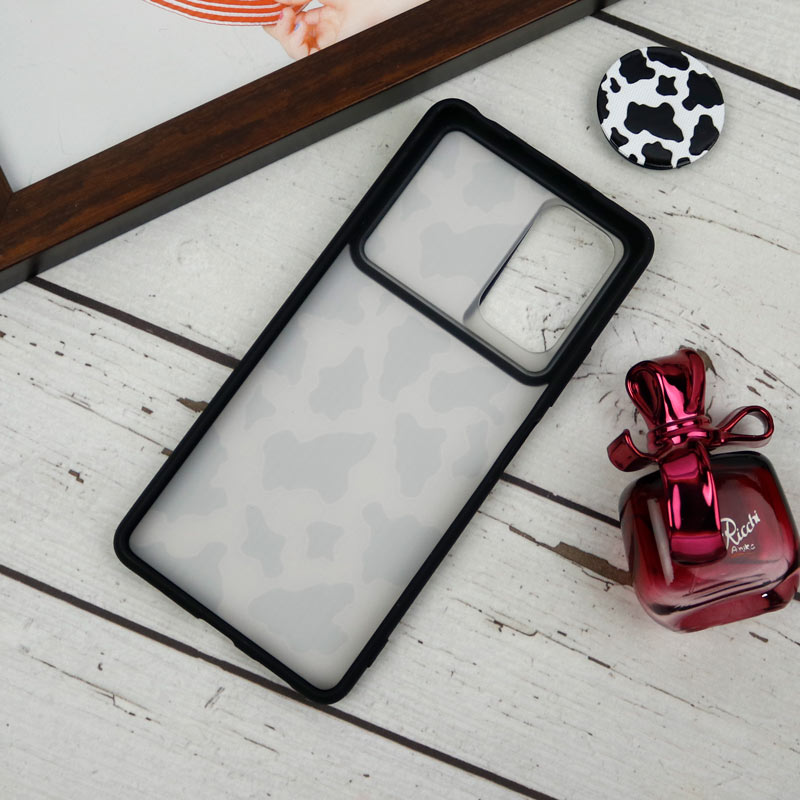 قاب طرحدار محافظ لنزدار کشویی + پاپ سوکت طرح سیاه و سفید شیائومی Redmi Note 10 Pro سری B