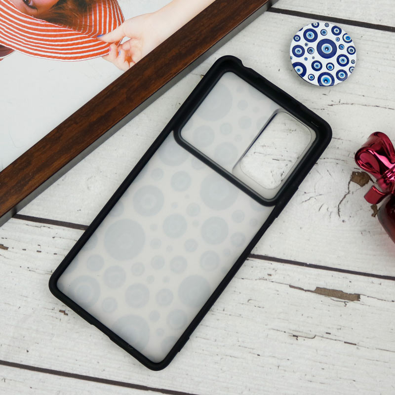 قاب طرحدار محافظ لنزدار کشویی + پاپ سوکت طرح چشم و نظر شیائومی Redmi Note 10 Pro سری B