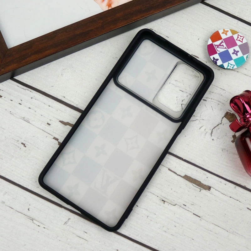 قاب طرحدار محافظ لنزدار کشویی + پاپ سوکت طرح رنگی LV شیائومی Redmi Note 10 Pro سری B