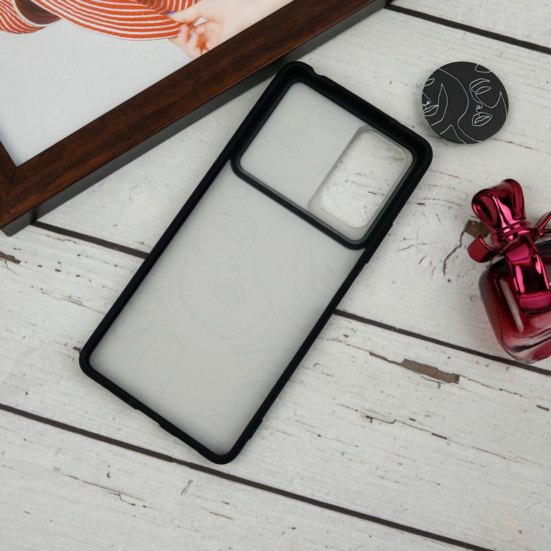 قاب طرحدار محافظ لنزدار کشویی + پاپ سوکت طرح چهره شیائومی Redmi Note 10 Pro سری B