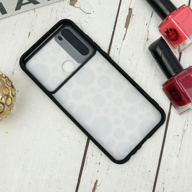 قاب طرحدار محافظ لنزدار کشویی + پاپ سوکت طرح چشم و نظر شیائومی Redmi Note 8 سری B
