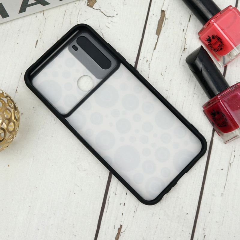 قاب طرحدار محافظ لنزدار کشویی + پاپ سوکت طرح چشم و نظر شیائومی Redmi Note 8 سری B