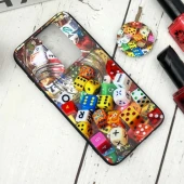 قاب طرحدار محافظ لنزدار کشویی + پاپ سوکت طرح تاس شیائومی Redmi Note 8 Pro سری B
