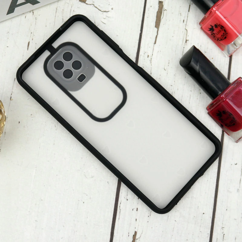 قاب طرحدار محافظ لنزدار کشویی + پاپ سوکت طرح قلب سفید شیائومی Redmi Note 9s / Note 9 Pro سری B