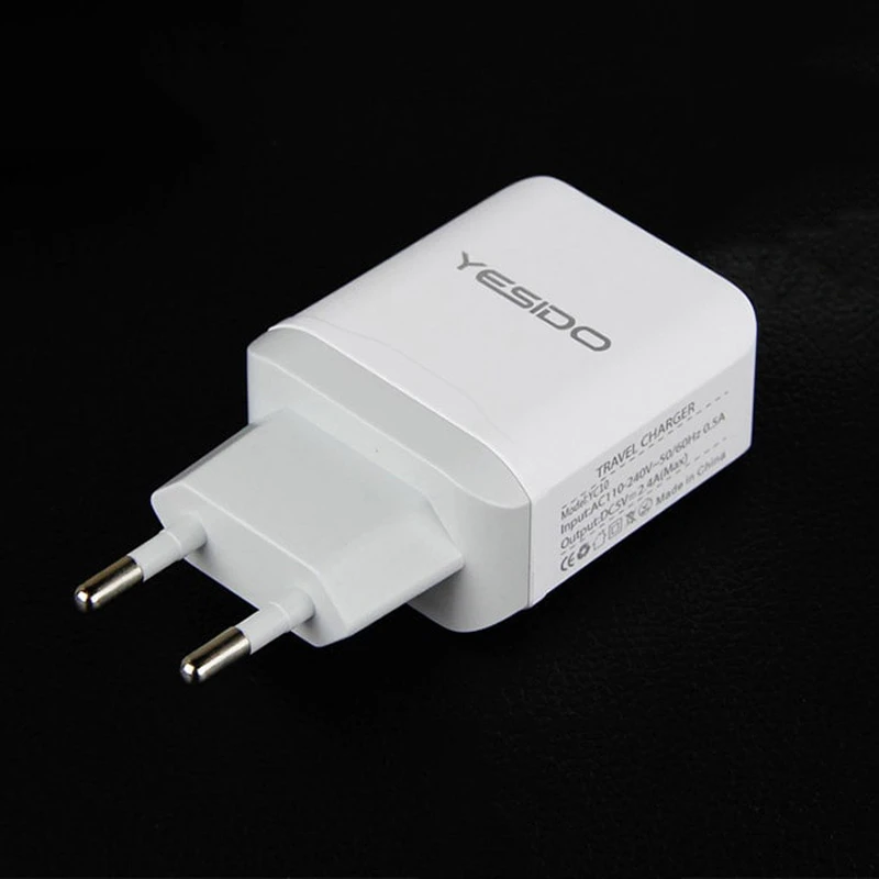 شارژر دیواری Yesido YC10 2Port 2.4A + کابل میکرو یو اس بی