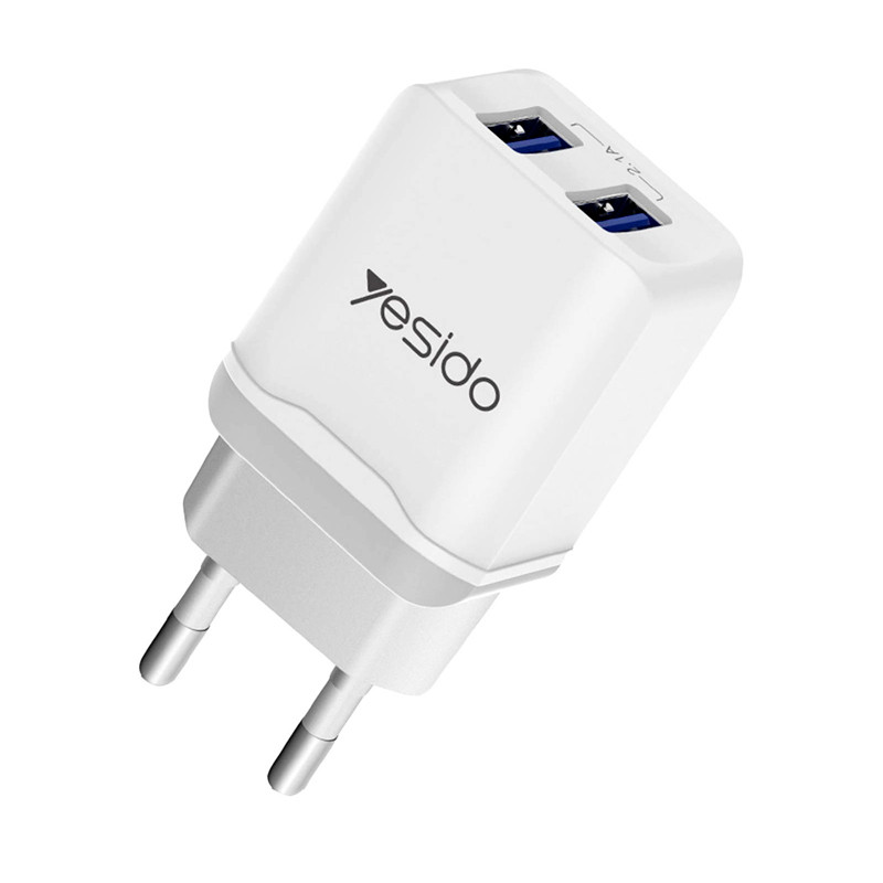 شارژر دیواری Yesido YC12 2Port 2.1A + کابل میکرو یو اس بی