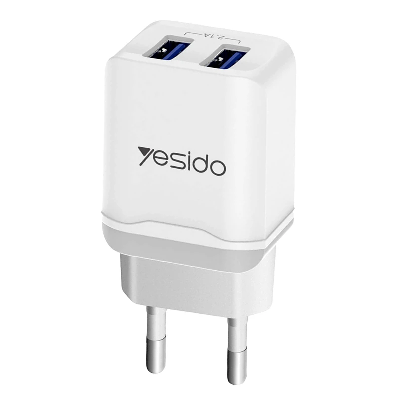 شارژر دیواری Yesido YC12 2Port 2.1A + کابل میکرو یو اس بی