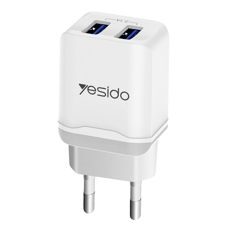شارژر دیواری Yesido YC12 2Port 2.1A + کابل میکرو یو اس بی