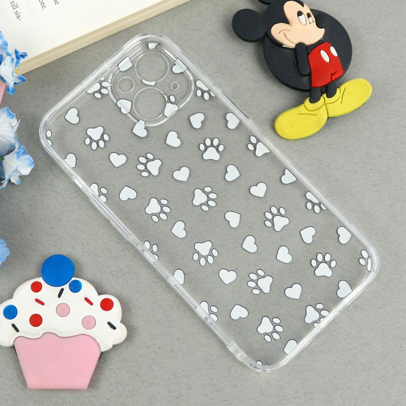 قاب ژله ای آیفون iPhone 13 طرح ردپا محافظ لنزدار