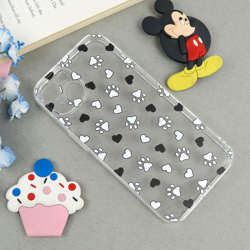 قاب ژله ای آیفون iPhone 13 طرح ردپا محافظ لنزدار