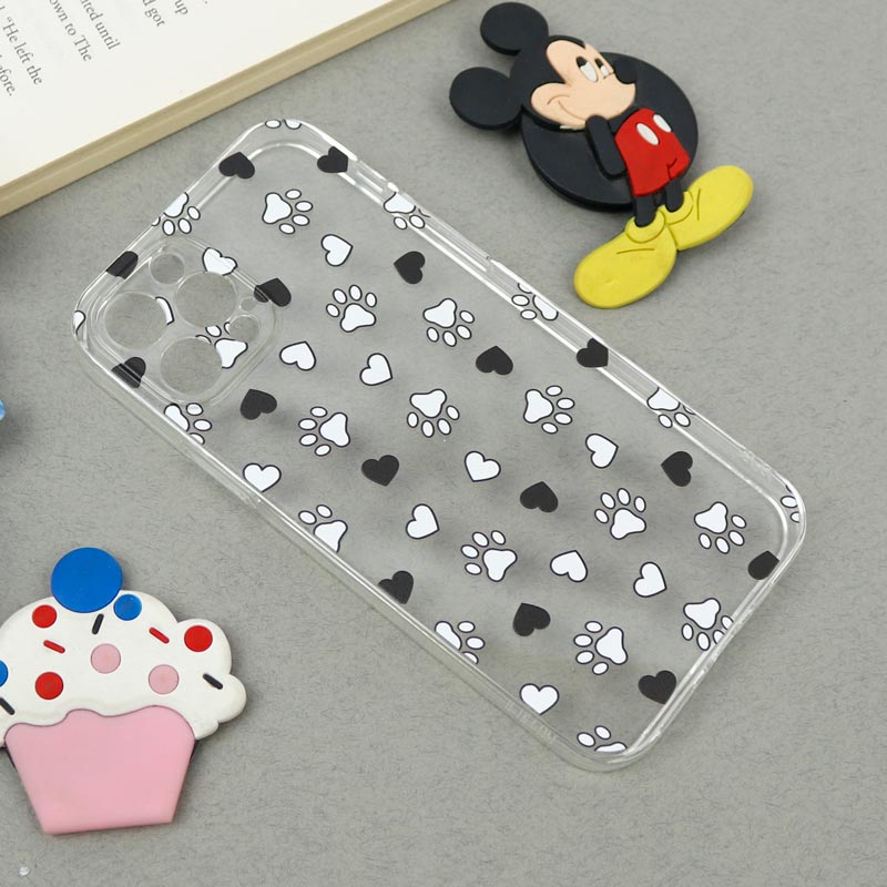 قاب ژله ای شفاف طرحدار ردپا iPhone 12 Pro