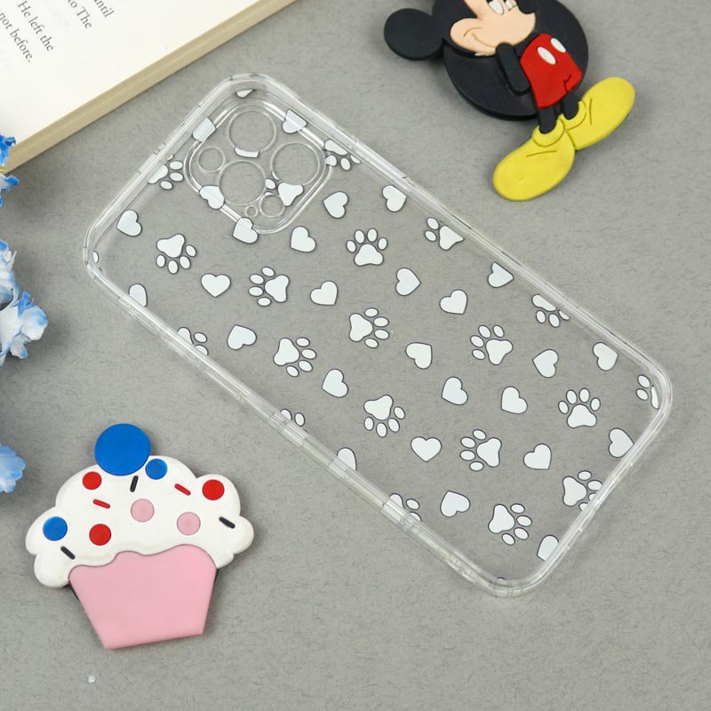 قاب ژله ای شفاف طرحدار ردپا iPhone 12 Pro