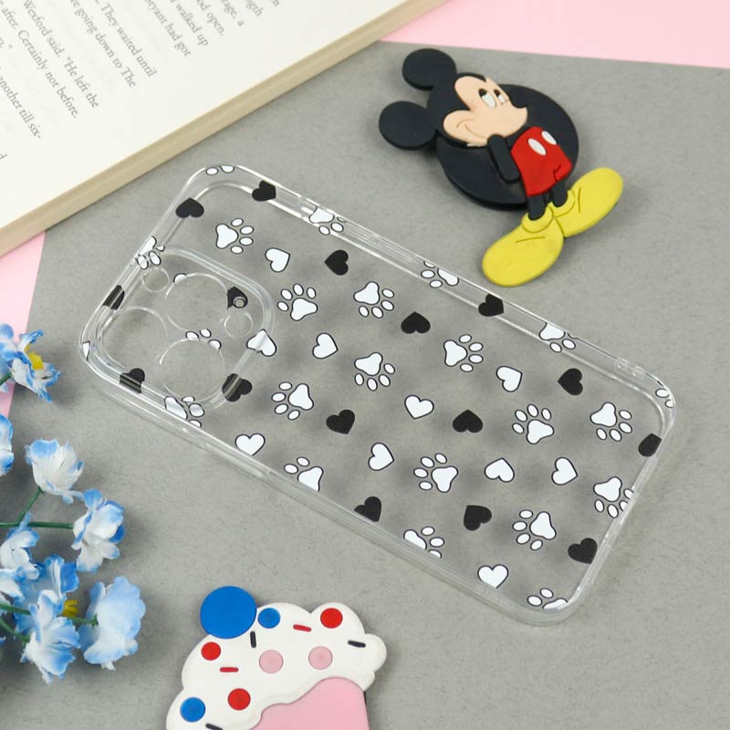 قاب ژله ای شفاف طرحدار ردپا iPhone 13 Pro