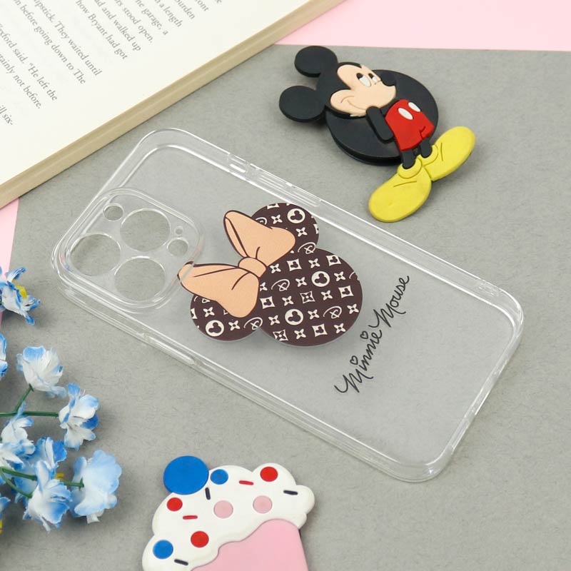 قاب ژله ای شفاف طرحدار میکی موس iPhone 13 Pro