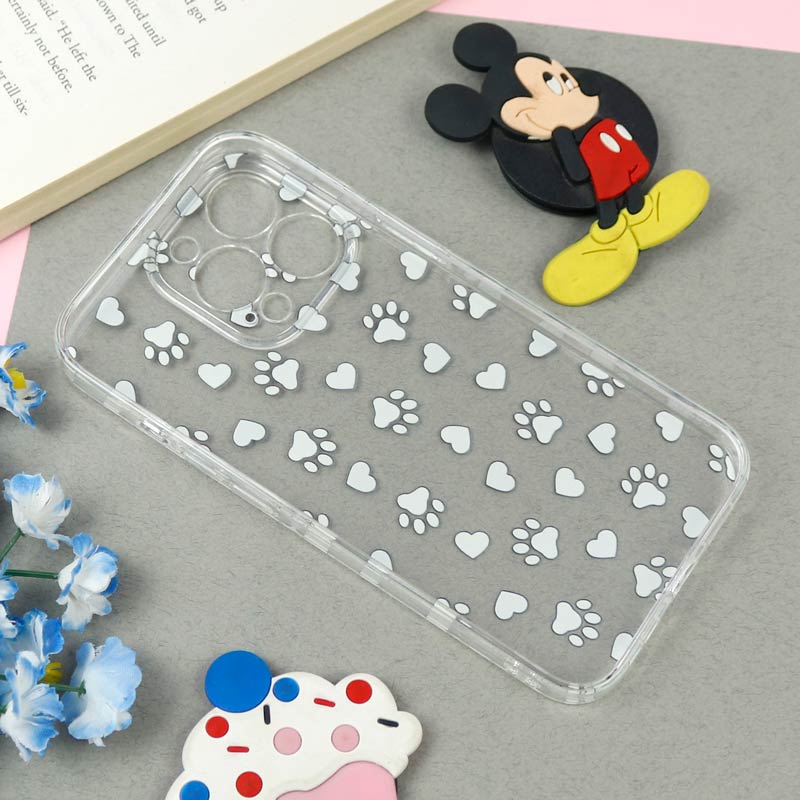 قاب ژله ای شفاف طرحدار ردپا iPhone 13 Pro