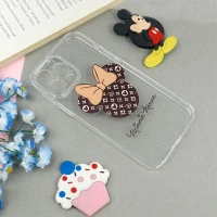 قاب ژله ای شفاف طرحدار مینی موس iPhone 13 Pro Max