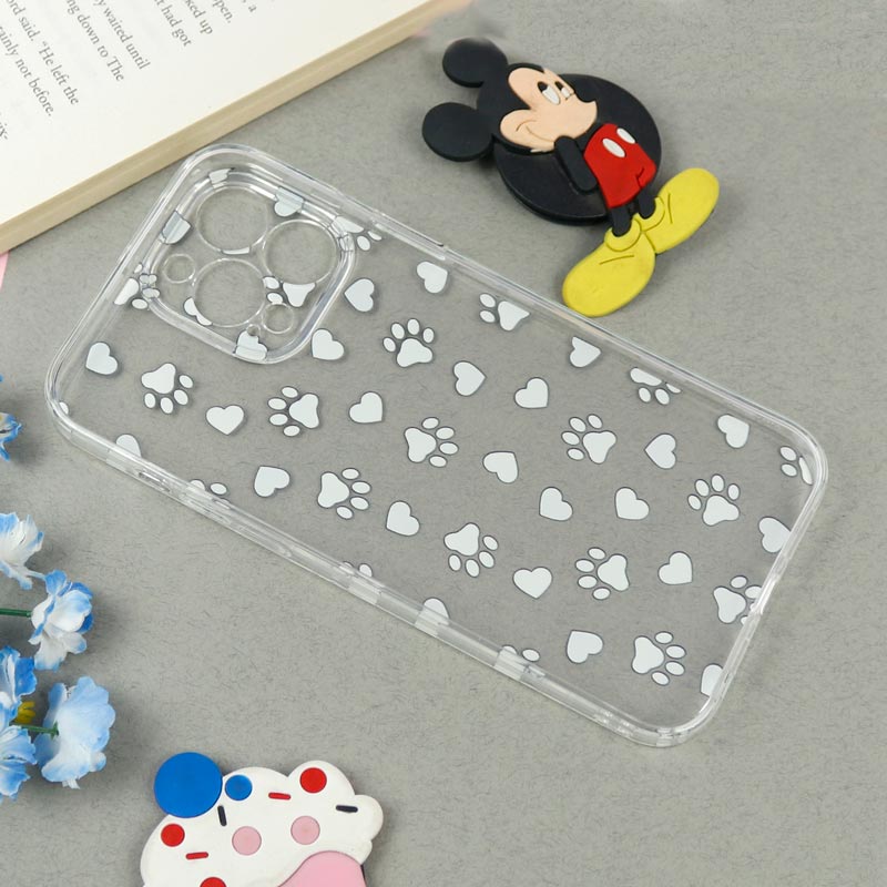 قاب ژله ای شفاف طرحدار ردپا iPhone 13 Pro Max