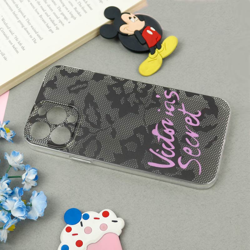 قاب ژله ای شفاف طرحدار ویکتوریا iPhone 13 Pro Max