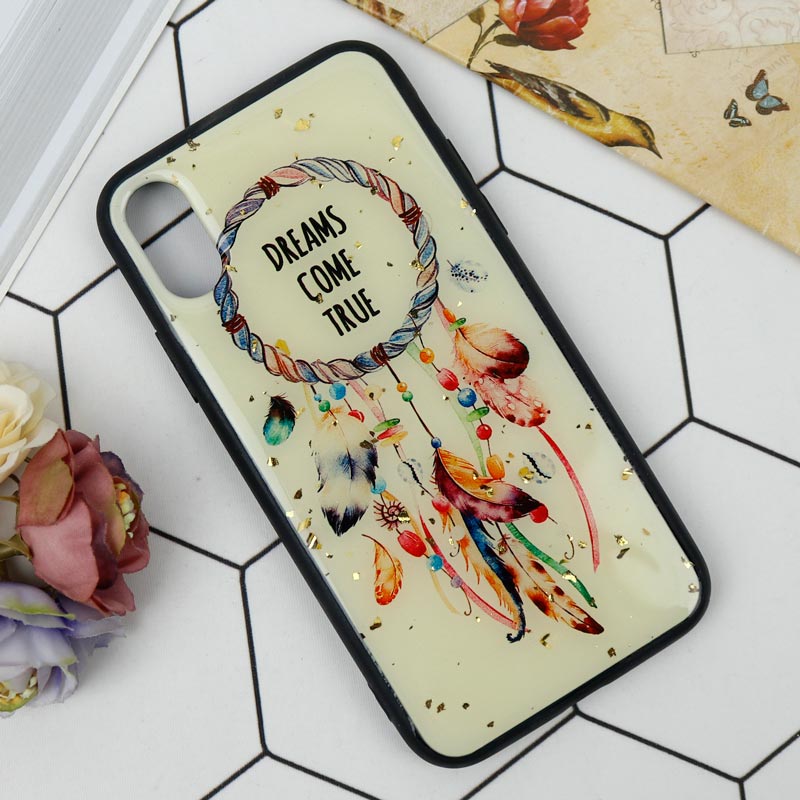 قاب پشت گلسی طرحدار iPhone X/XS