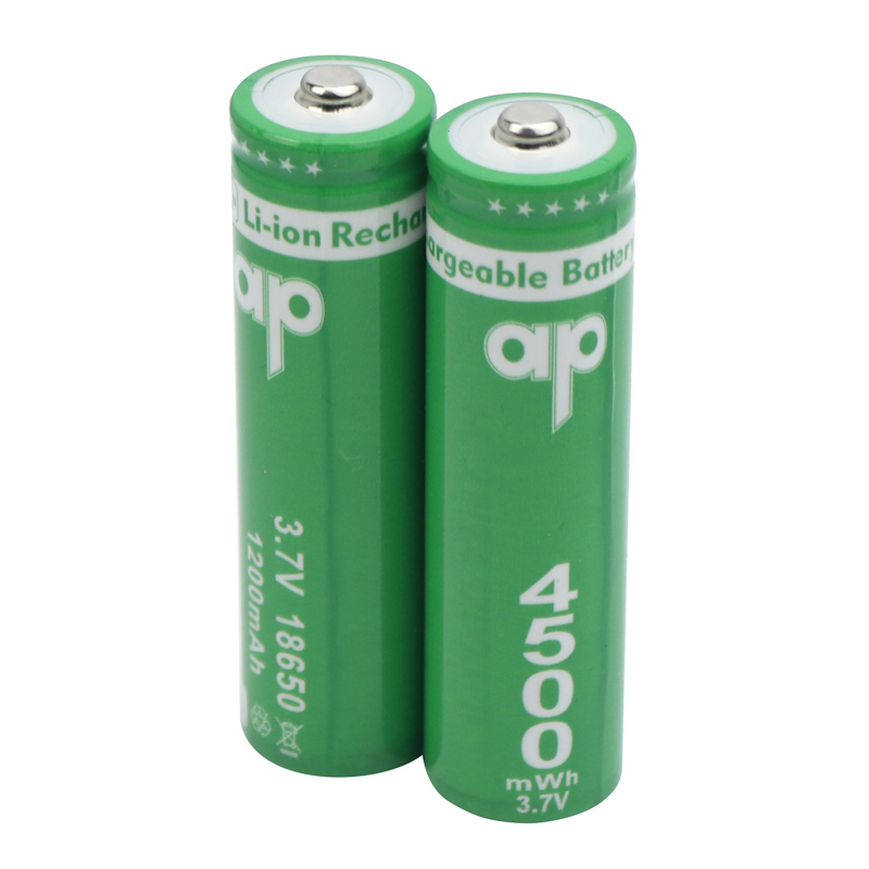 باتری لیتیوم استوانه ای AP 18650 1200mAh بسته ۲ عددی