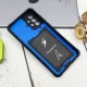 قاب ضد ضربه محافظ لنزدار کشویی هولدر دار بتمن Samsung Galaxy A72 آبی کاربنی