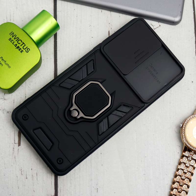 قاب ضد ضربه محافظ لنزدار کشویی هولدر دار طرح اصلی بتمن Xiaomi Poco F3 سری B