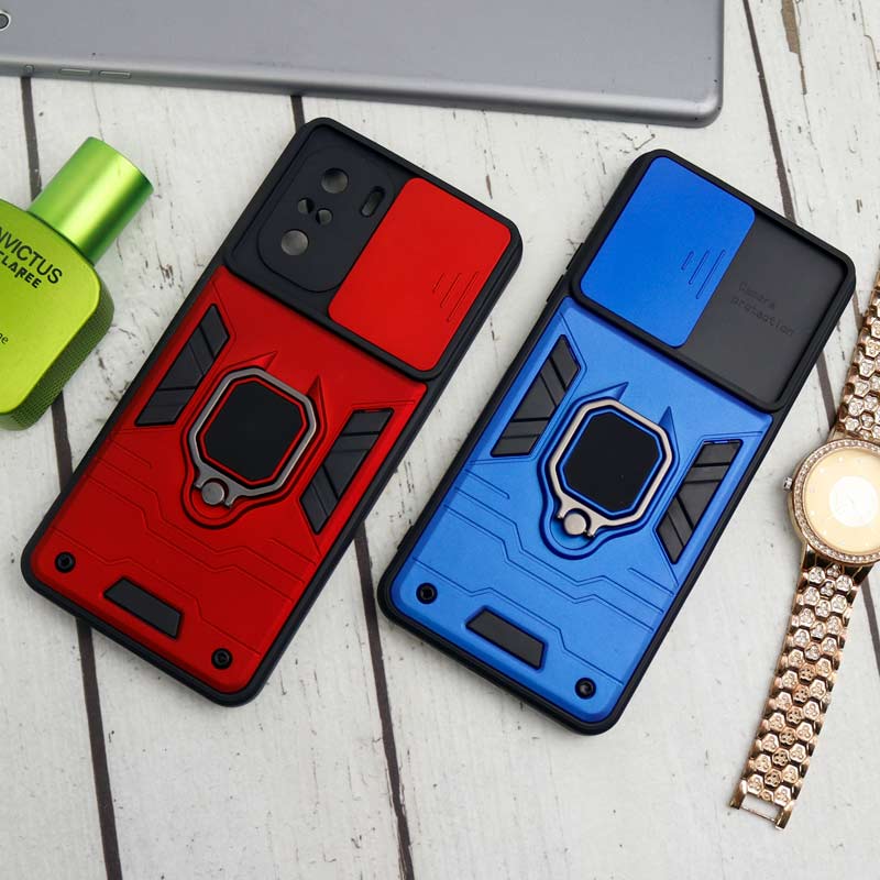 قاب ضد ضربه محافظ لنزدار کشویی هولدر دار طرح اصلی بتمن Xiaomi Poco F3 سری B