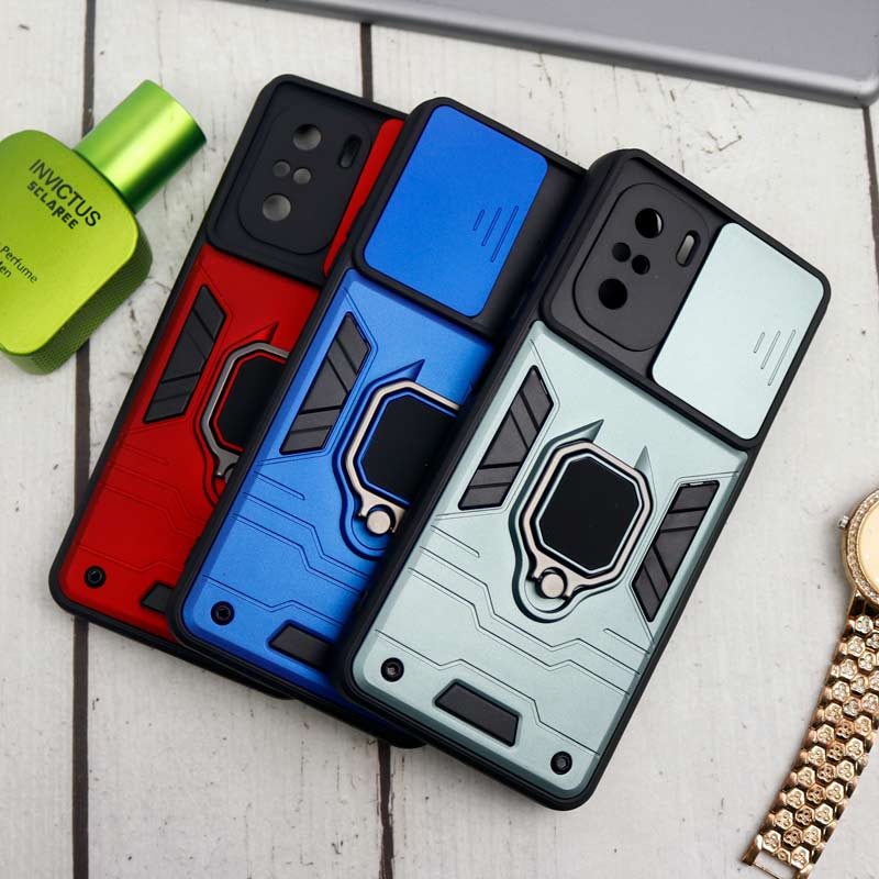 قاب ضد ضربه محافظ لنزدار کشویی هولدر دار طرح اصلی بتمن Xiaomi Poco F3 سری B