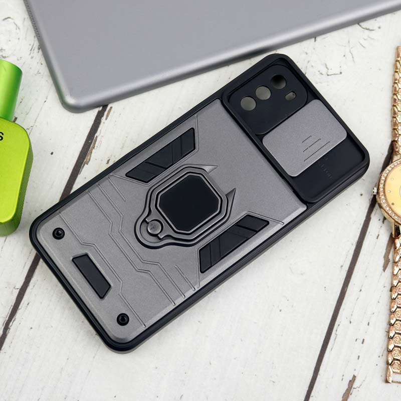 قاب ضد ضربه محافظ لنزدار کشویی هولدر دار طرح اصلی بتمن Xiaomi Poco M3 سری B